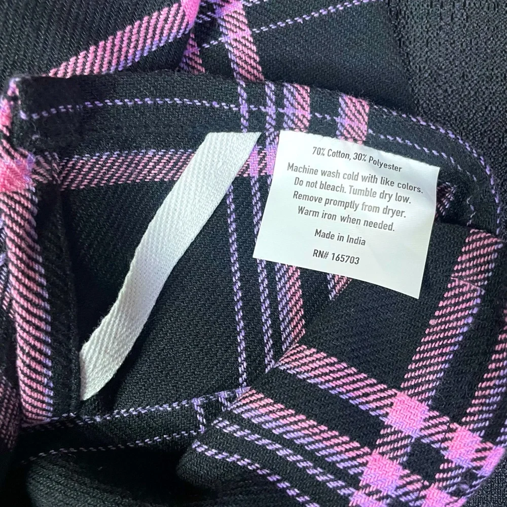 Pink & Black Halloween Kitchen Towels 2 ct Pumpkins Kettles Moon Plaid NEW NWT